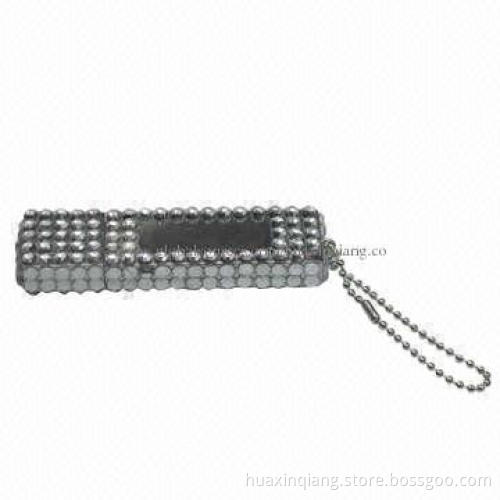 Diamond USB Flash Drive, 128MB-64GB Capacity, Metal+Diamond Housing, 5 Years Warranty, USB 2/3